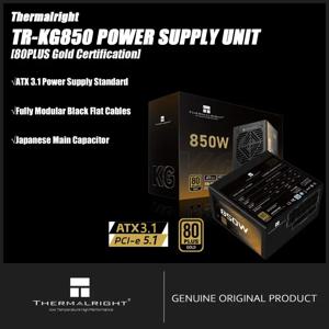 Thermalright TR-KG850 블랙 골드 메달 완전 모듈형 전원 공급 장치/지원 ATX3.1/전압 100-240V/850W/750W 지원 PCI-E5.1