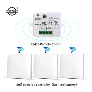 LVGEMSS 스마트 무선 스위치 RF433 자체 전원 푸시 단추 벽 패널 리모컨 조명 스위치, 방수 벽 스위치