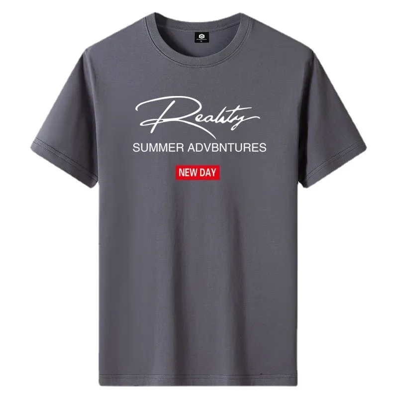 남성용 티셔츠 2025 여름 남성 의류 캐주얼 반팔 티셔츠 하라주쿠 그래픽 오버사이즈 티셔츠 100% 면 커플 탑