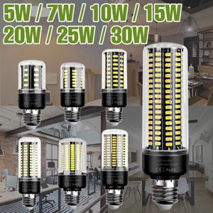 30W LED E27/E26 콘 전구 E14 천장 램프 B22 샹들리에 전구 AC 85-265V 깜빡임 없음 가정용 거실용 차가운/따뜻한 백색