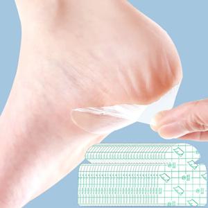 보이지 않는 방습 힐 패드 30개, 통기성 쿠션 패드, 건조하고 갈라진 발뒤꿈치를 위한 보습 및 복구, 발뒤꿈치 보호 패드, 피부 친화적인 부드러운 패치, 민감한 베이지색 당뇨병 발 관리