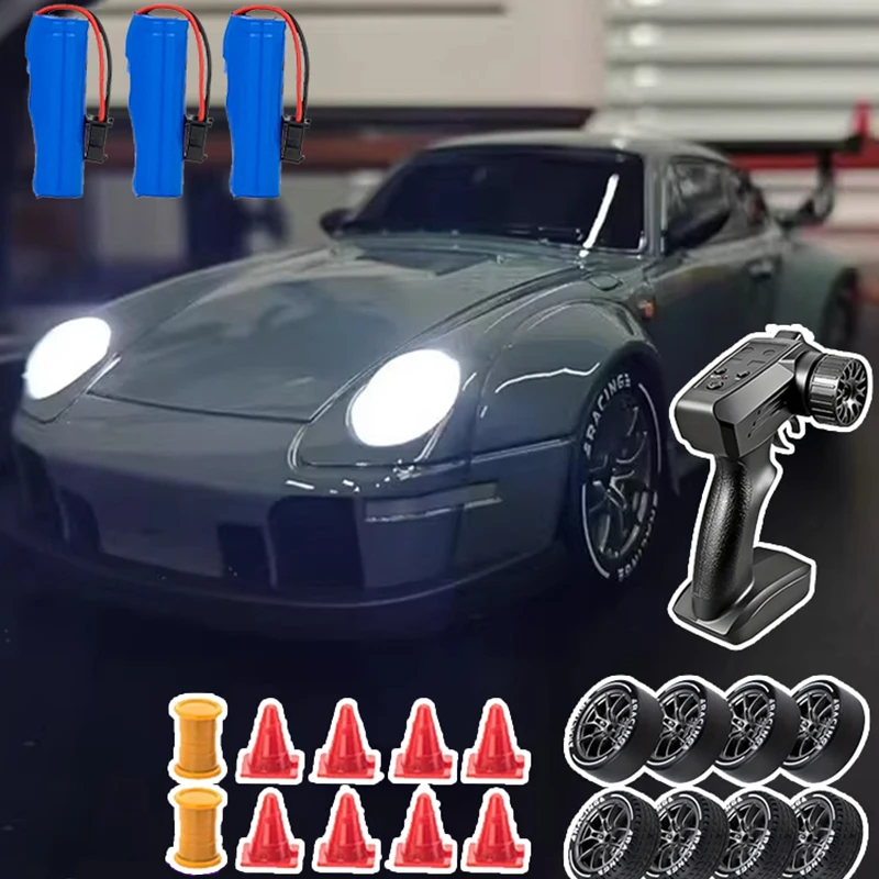 RC 미니카 레이싱 드리프트 모델 1/24 2.4G RC 차량 링크 라이트 세트 최고 속도 20km/h 실내 장난감 소년 어린이 생일 선물