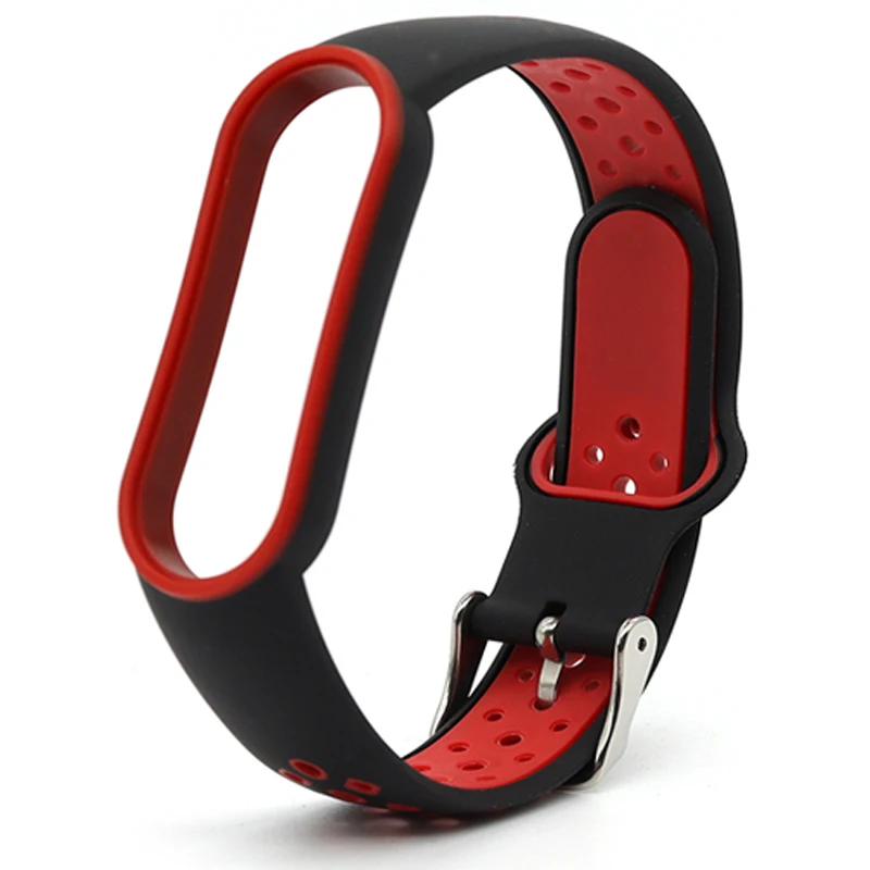 Xiaomi Band 34567 실리콘 시계 스트랩 Xiaomi MiBand34567 스트랩 용 2 색 통기성 스마트 시계 밴드 교체 팔찌