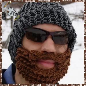 재미있는 힙합 성인 모자, 큰 수염, 가짜 수염, 재미있는 모자 마스크, 손 니트, 따뜻한 양모 모자, 남녀공용 적합, 새로운 스타일