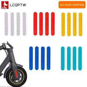 4 개/대 전면 후면 휠 커버 Ninebot Max G30 전기 스쿠터 경고 용 반사 스티커 새로운 방진 반사 스티커