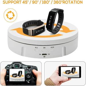 전동 사진 회전 디스플레이 스탠드, 90 도 180/360 도 사진 턴테이블 스탠드, 제품 사진 디스플레이