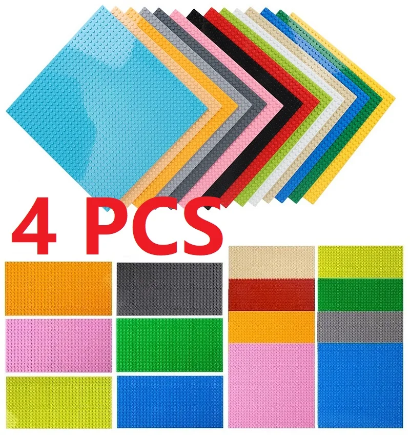 4Pcs 기본 플레이트 32x32 16x32 도트 클래식 BasePlate 블록 플라스틱 빌딩 벽돌 조립 호환 브랜드 MOC Friends City