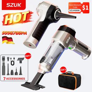 SZUK 2025 신차 진공 청소기, 9998700Pa 고출력 무선 청소기, 3단 변속 강력한 흡입력 미니 진공 청소기, 6000mAh Type-C 충전식 휴대용 진공 청소기,차량용 청소기 초강력 무선청소기 차량용 청소기 미니청소기,유선청소기,핸디청소기용, 신제품