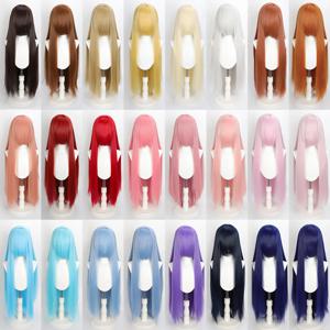 100cm 다채로운 가발 긴 Staight 코스프레 애니메이션 의상 파티 가발 합성 내열성 가발