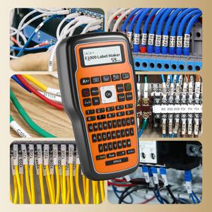 산업용 라벨 프린터 E1000 PRO 휴대용 열수축 튜브 라벨 프린터, 브라더 HSE-231 HSE-631 호환, 케이블 마킹용