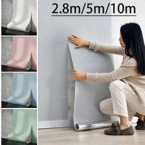 50cm 린넨 방수 벽 스티커 자체 접착 시트 DIY 벽지 롤 주방 침실 거실 욕실에 적합