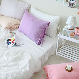 까사베르데 하이틴 30~40수 선염면 자루형 리본 순면 베개커버 4color