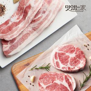 [농협안심한돈] 국내산 한돈 삼겹살+목살  500g+500g 총 1kg
