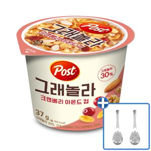 포스트 그래놀라 크랜베리 아몬드 컵 37g 12개입+스푼세트