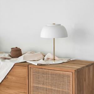 R 테이블 램프 스틸 화이트