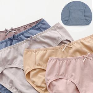 여성면팬티 요일팬티세트 면스판 미디 무지 삼각 5종