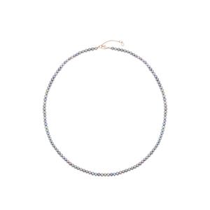 [티르리르] 14K 핑크골드 담수 펄 레인보우 비드 목걸이 TNSK4P22059M