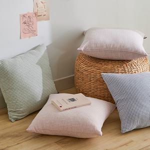 런던체크 7COLOR 워싱 선염면 쿠션커버(단품&세트)