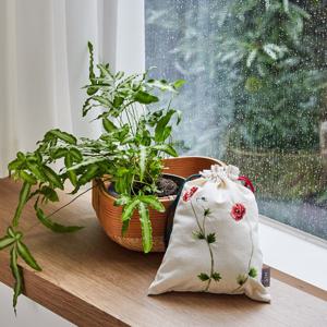 효재 파우치 광목 자수 파우치 국내생산 여행용 화장품 미니 휴대용 메이크업 이너 가방속가방