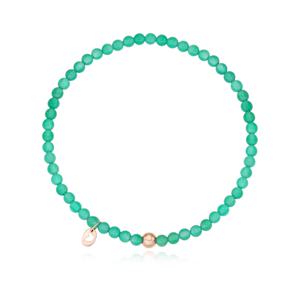 [티르리르] [CJ단독] 14K 핑크골드 천연그린아게이트 골드볼 팔찌 TBSK4P22082M-G