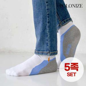[폴로나이즈] 블럭 스포츠 파일삭스 남성 양말 5족 세트