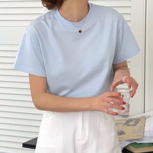 [LBRAND] 소피 무지 라운드 기본티셔츠