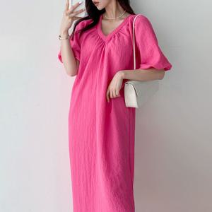 [엘브랜드] 블랑 셔링 브이 롱원피스