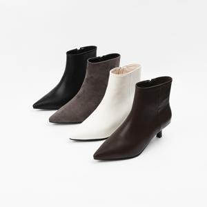 신난다슈 여성 앵클 부츠 힐 5cm 스틸레토 숏 앵글 부츠 발편한 쿠션 FL257018