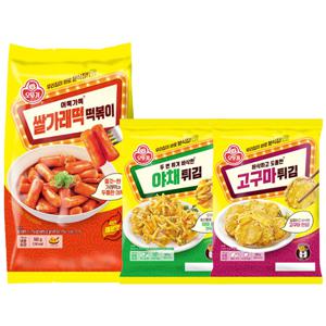 가래떡 떡볶이 580g + 야채튀김 300g + 고구마튀김 300g