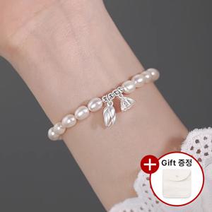 여성 벨라 진주 팔찌 데일리 연꽃 행운 부적 팔찌 케이스