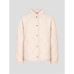 니트 배색 소프트 다이아 패딩  아이보리 (BF5938C020)