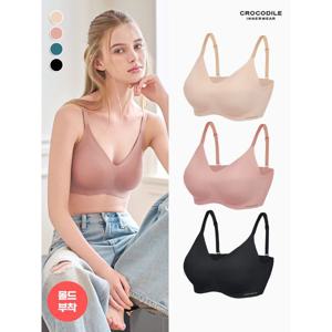 [하프클럽] 라이크라 쉘론 데일리 몰드부착 스트랩 감탄브라 2+1 택1