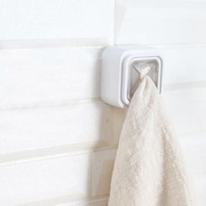 부착식 콕 행주걸이 화이트 접착식 타올걸이 접착식행주걸이 핸드타올걸이 핸드타월홀더