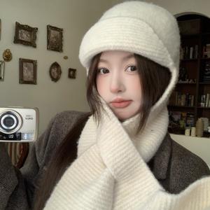 따숨롱비니 머플러 모자 겨울 방한 니트 햇