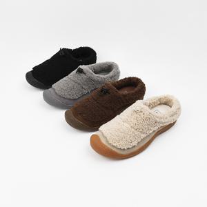 신난다슈 여성 블로퍼 2cm 뮬 털 슬리퍼 스니커즈 뽀글이 스웨이드 AG250028