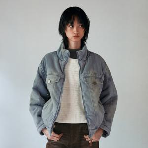 빈티지 데님 패딩 자켓 (2COLOR)