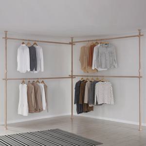 왕자 점보코너4단조절행거_우드_813-1