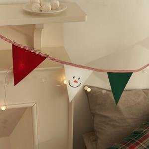 홀리데이 눈사람 자수 가랜드