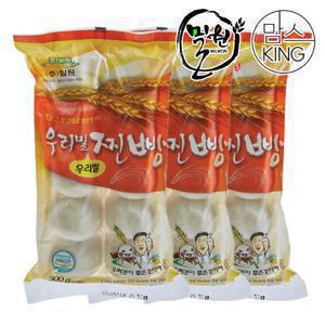 [맘스킹]밀원본가 HACCP 안흥 우리밀찐빵 10개(500g)x3세트-수입팥
