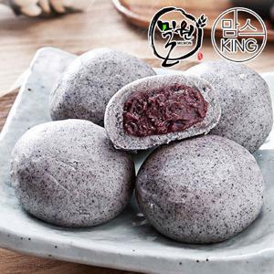 [맘스킹]밀원본가 HACCP 안흥흑미찐빵 25개(1600g)-국산팥