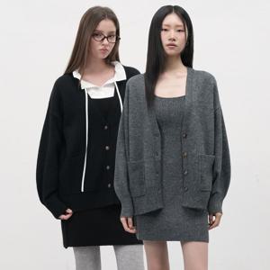 벌룬 슬리브 루즈핏 가디건 [2COL]/WBE3L43526