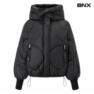정상가:139,000원 ㅣ 캐주얼 후드넥 밑단 스트링 패딩 점퍼 (BX4JP027L0)