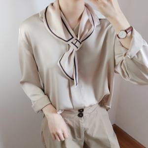 [1+1] 모니즈 드뮤어 스카프 H고리 여성 쁘띠스카프 컬러2종