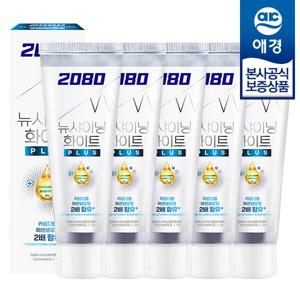 2080 뉴샤이닝 화이트 플러스 치약 140g x5개