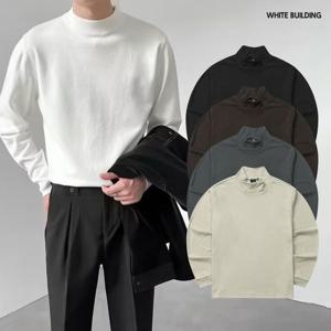 [하프클럽] 남자티셔츠 베이직 목티 반목 목폴라 기모 반폴라