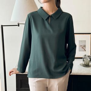 드리다 여성 봄 프릴 카라 빅사이즈 쉬폰 블라우스 40-50대 미시 중년여성 엄마옷 하객 상견례 오피스룩