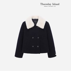 [Thursday Island] 덤블 카라 탈부착 숏코트(T238MCT236W)