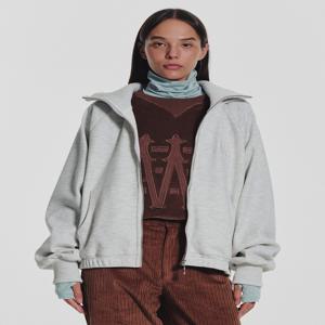 Waffle Mink Daily Hooded Zip Up_Oatmeal