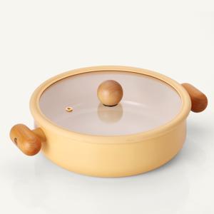 네오플램 봉봉 전골냄비24cm 미니옐로우 IH 인덕션 쿡웨어 NHP24