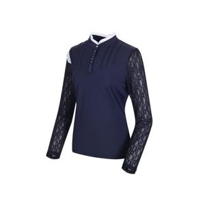 [하프클럽] (여성)레이스 시스루 배색 티셔츠_MMW2TH12